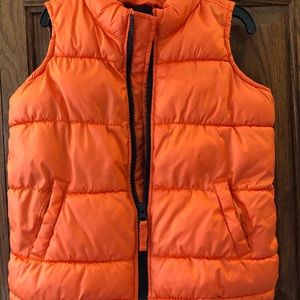 Puff vest boys size 5T, orange